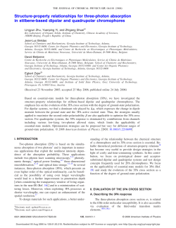 Structure-property relationships for three-photon absorption