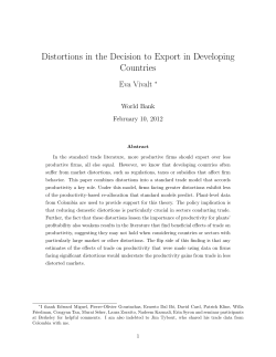 Distortions in the Decision to Export in Developing