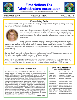 January 2009 Newsletter