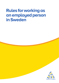 Rules for working as an employed person in Sweden