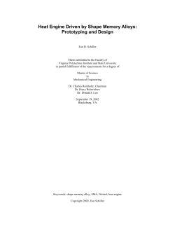 Heat Engine Driven by Shape Memory Alloys