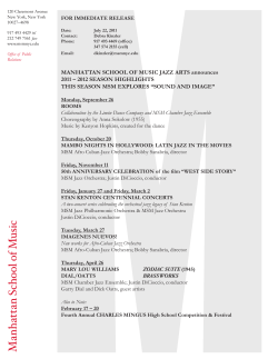 SOUND AND IMAGE - Manhattan School of Music