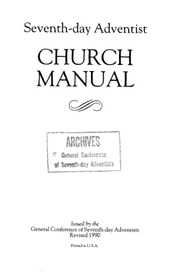 Seventh-day Adventist Church Manual for 1990