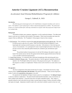 Anterior Cruciate Ligament (ACL) Reconstruction