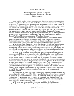 MORAL SENTIMENTS A sermon preached by Galen Guengerich All