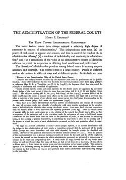 The Administration of the Federal Courts