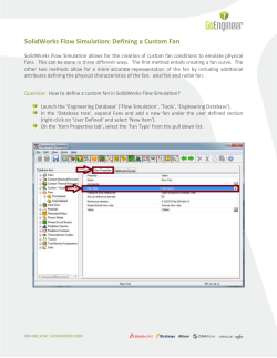 SolidWorks Flow Simulation: Defining a Custom Fan