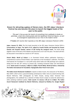 Known for attracting a galaxy of literary stars, the ZEE Jaipur