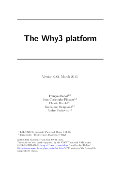The Why3 platform