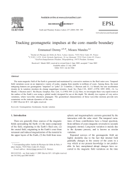 Tracking geomagnetic impulses at the core&ndash;mantle