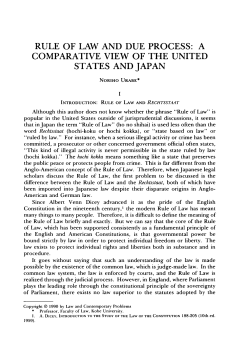 rule of law and due process: a comparative view of the united states