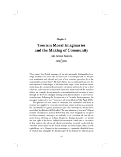 Tourism Moral Imaginaries and the Making of Community