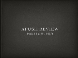 APUSH Review (Period I)