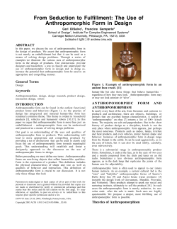 From Seduction to Fulfillment: The Use of Anthropomorphic Form in