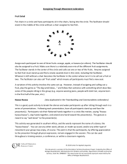 Energizing Through Movement Icebreakers Fruit Salad Put chairs in