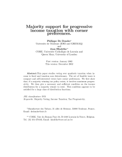 Majority support for progressive income taxation with corner