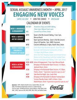 2017 SAAM Calendar - Sexual Assault Prevention and Education