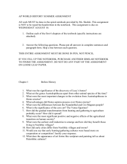 ap world history summer assignment