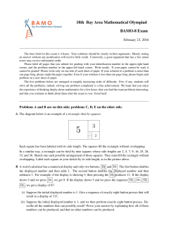 2016 - BAMO-8 Exam  - Bay Area Mathematical Olympiad