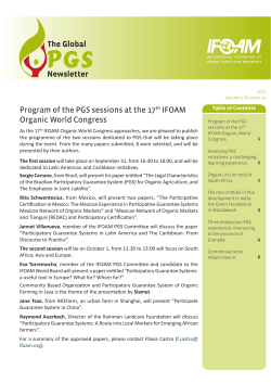 The Global PGS Newsletter, September 2011