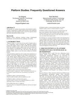 Platform Studies: Frequently Questioned Answers