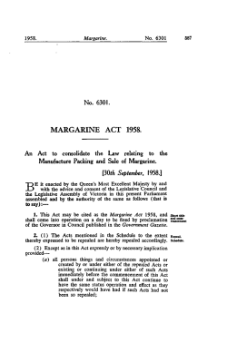 No. 6301. MARGARINE ACT 1958.