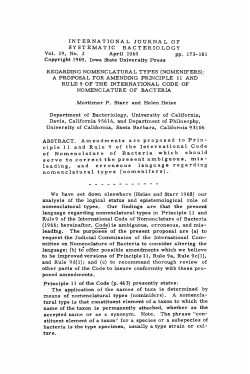 INTERNATIONAL JOURNAL OF SYSTEMATIC BACTERIOLOGY