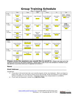 Group Training Schedule - Northwest Personal Training