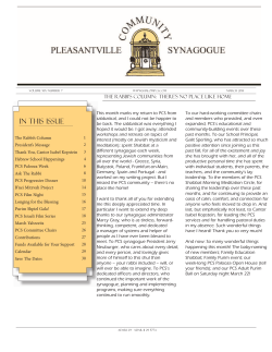 March 2014 - Pleasantville Community Synagogue