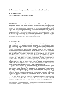 Massarsch, K. R. 2000. Settlements and damage caused by