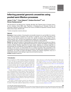 Inferring parental genomic ancestries using pooled semi