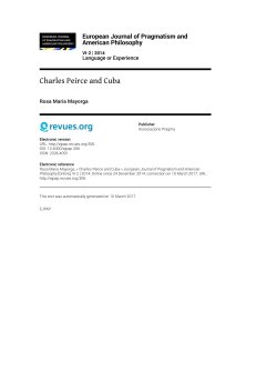Charles Peirce and Cuba