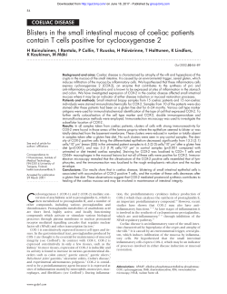 Blisters in the small intestinal mucosa of coeliac patients