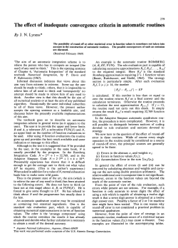 The effect of inadequate convergence criteria in automatic routines