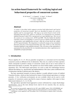 An action-based framework for verifying logical and behavioural
