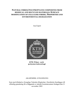 Ana Espert AKADEMISK AVHANDLING Som med