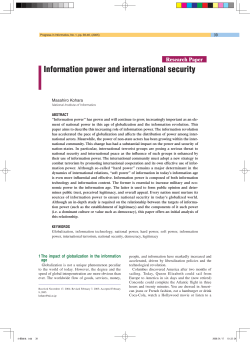 Information power and international security