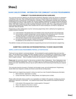 The Community Channel Policy