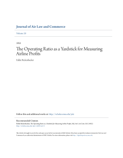 The Operating Ratio as a Yardstick for Measuring