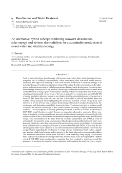 An alternative hybrid concept combining seawater desalination