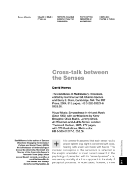 Cross-talk between the Senses