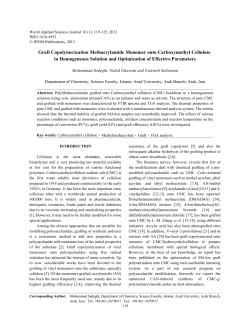 Graft Copolymerization Methacrylamide Monomer onto