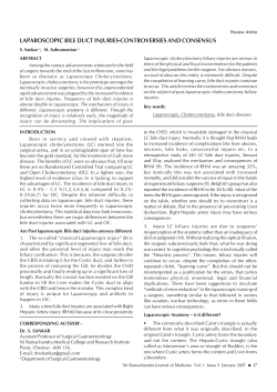 laparoscopic bile duct injuries-controversies and consensus