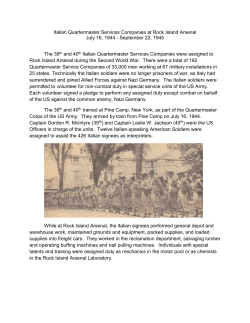 Italian Quartermaster Services Companies at Rock Island Arsenal