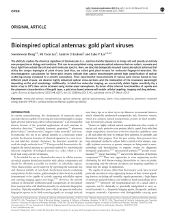 Bioinspired optical antennas: gold plant viruses
