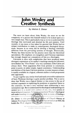 John Wesley and Creative Synthesis