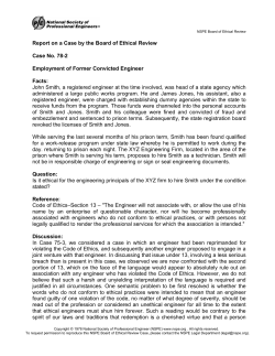 Employment of Former Convicted Engineer