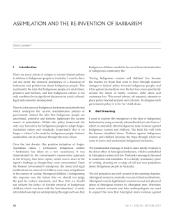 ASSIMILAtION AND tHE RE-INVENtION OF BARBARISM