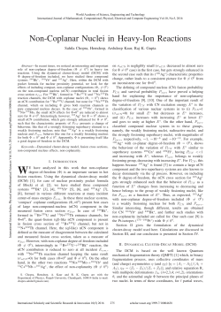 Non-Coplanar Nuclei in Heavy-Ion Reactions