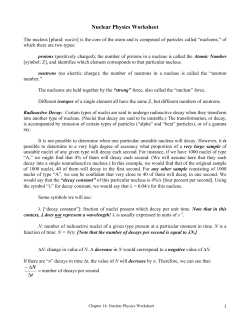 Chap. 14 -- Nuclear - PhysicsEducation.net
